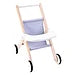 Houten Poppenwandelwagen Grijs/ blauw