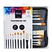 Kwasten Set voor Gouache In Opbergtas. 10st.