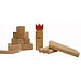 Kubb Pro Rubberhout met Rode Koning