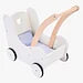 Houten Poppenloopwagen Grijs/Wit