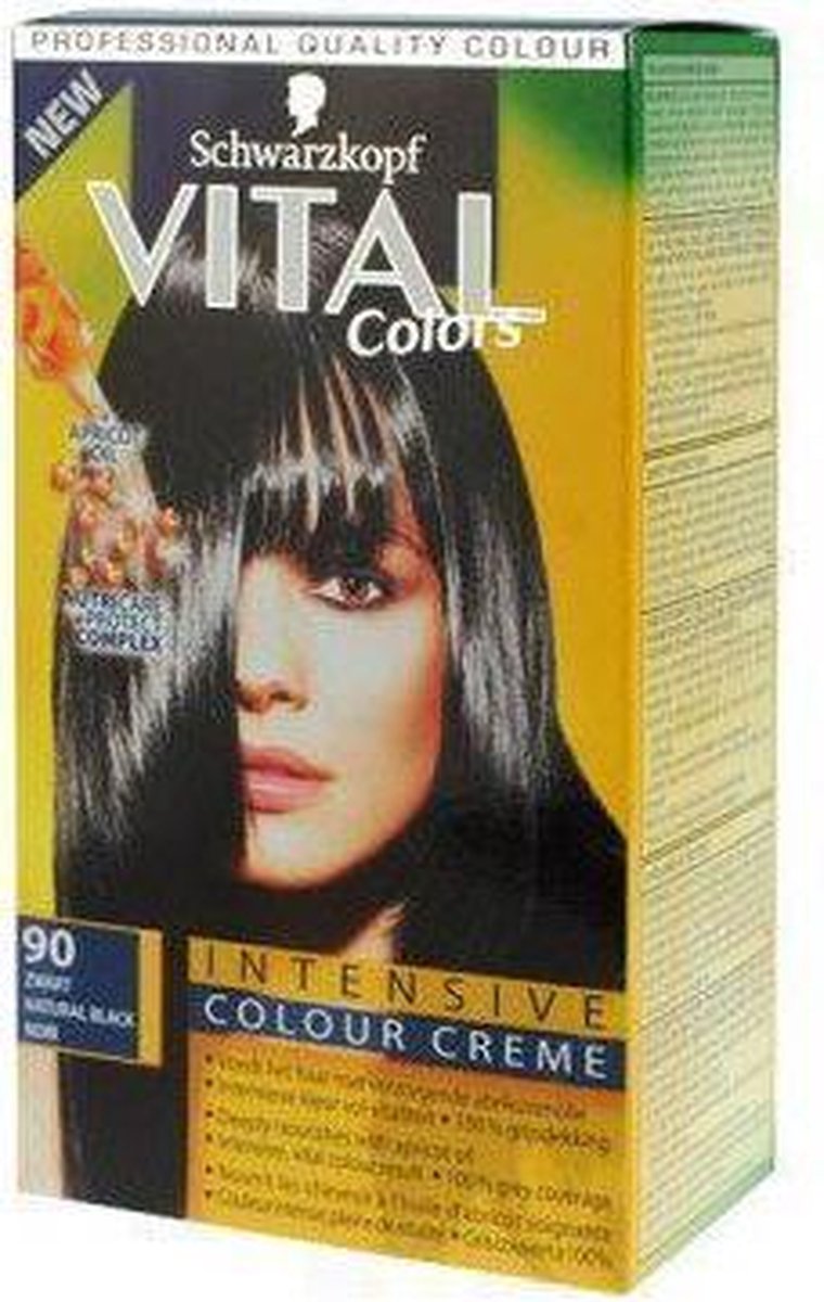 Schwarzkopf Vital Colors 90 Zwart haarverf 3st