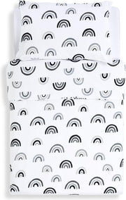 Snuz Snuzkot ledikant kussen en dekbed overtrek - 120x100cm - Mono Rainbow