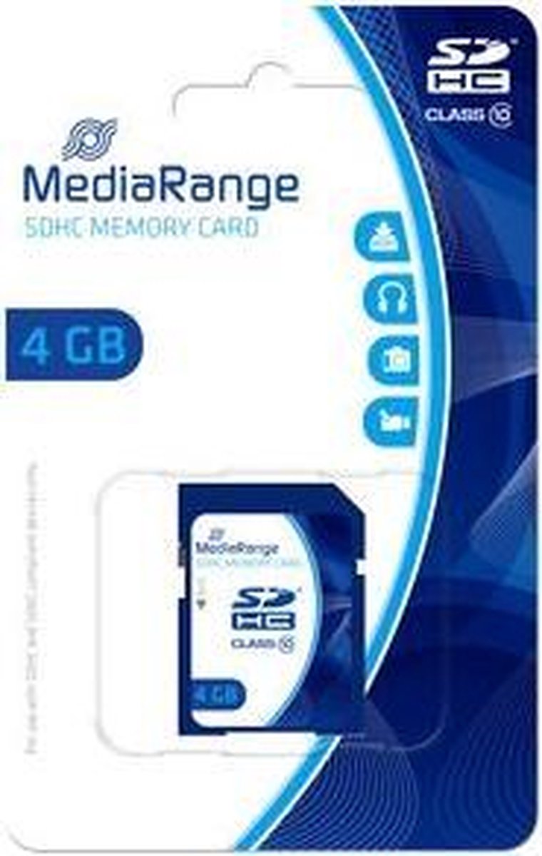 MediaRange SD Card 4GB SDHC CL.10
