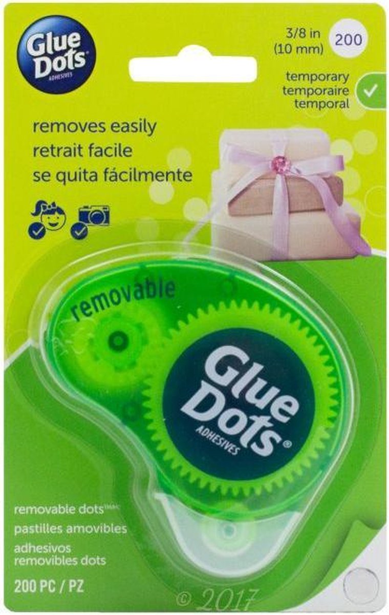 Glue Dots- Removable dots lijmroller -  Dot n go - 10mm - 200 stuks