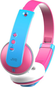 JVC HA-KD9BT - Draadloze kinder koptelefoon - Roze/Blauw