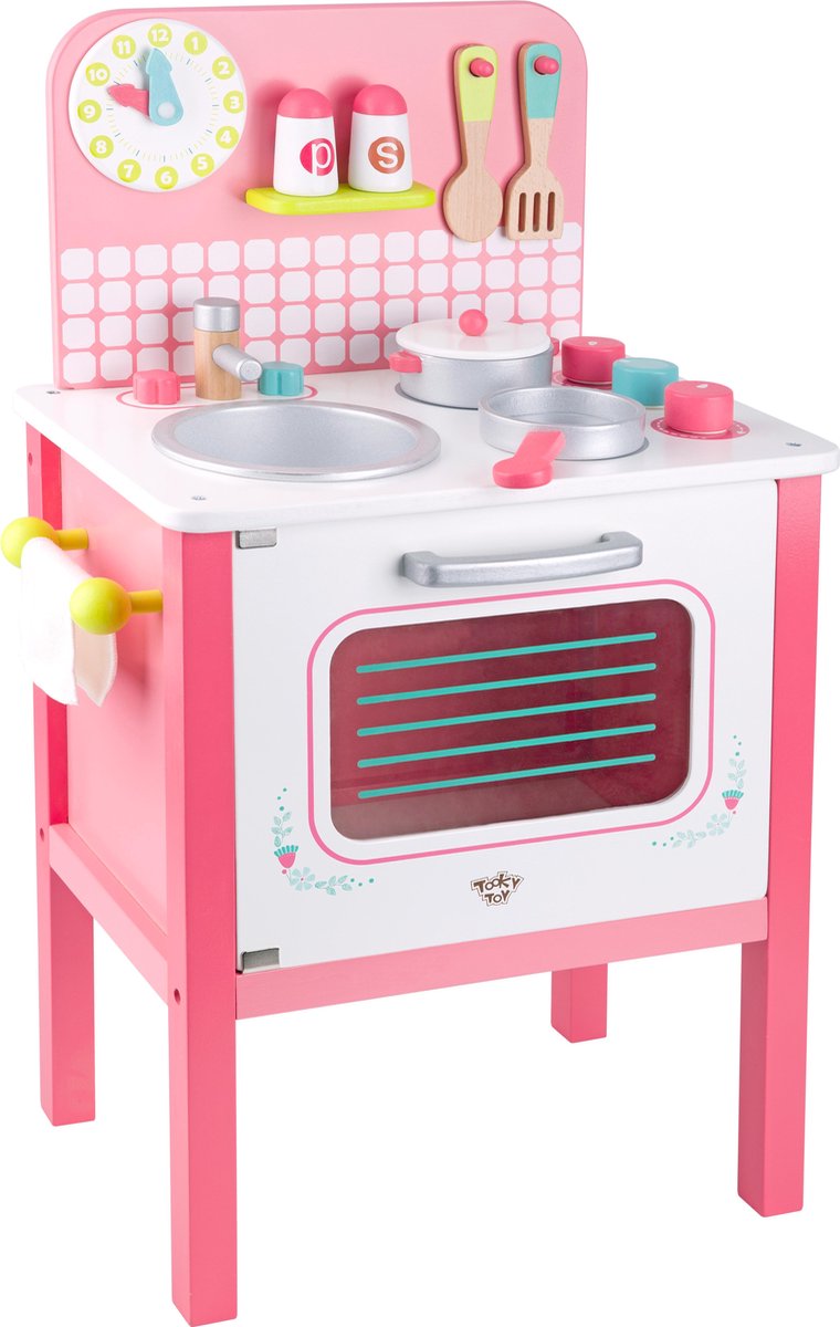Tooky Toy Houten compacte speelgoedkeuken 39