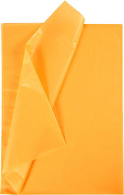 tissuepapier. vel 50x70 cm.  17 gr. geel. 25vellen