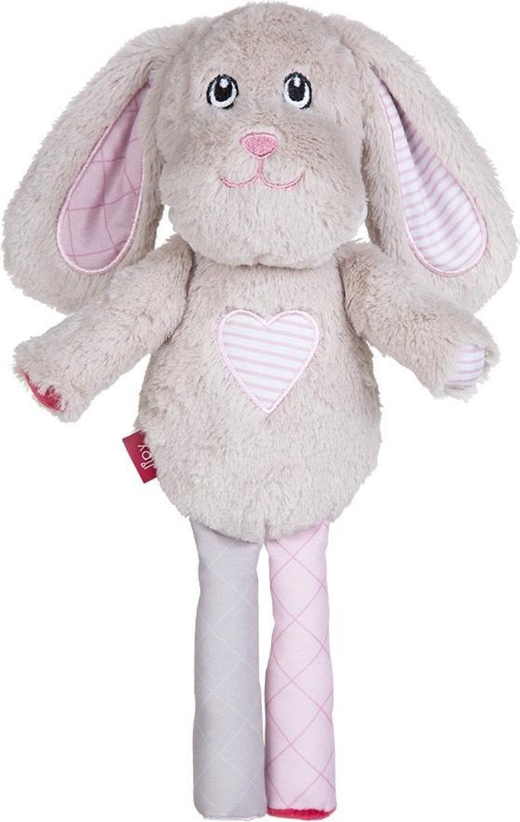 Jipy Knuffel Hond + Rammel Roze