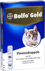Bolfo gold kat vlooiendruppels - 40 2 pipet - 1 stuks