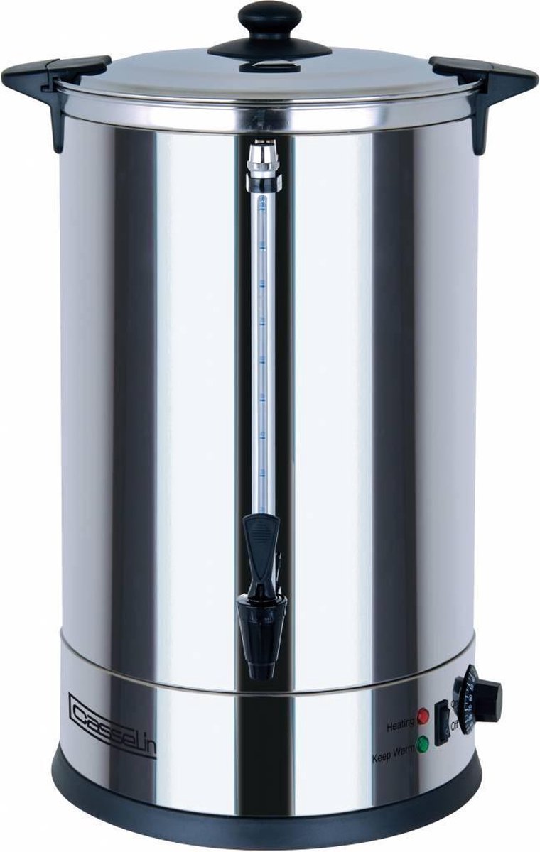 Casselin® Heetwaterdispenser | dubbelwandig | Non-drip Kraan | Ø318mm | 25 Liter
