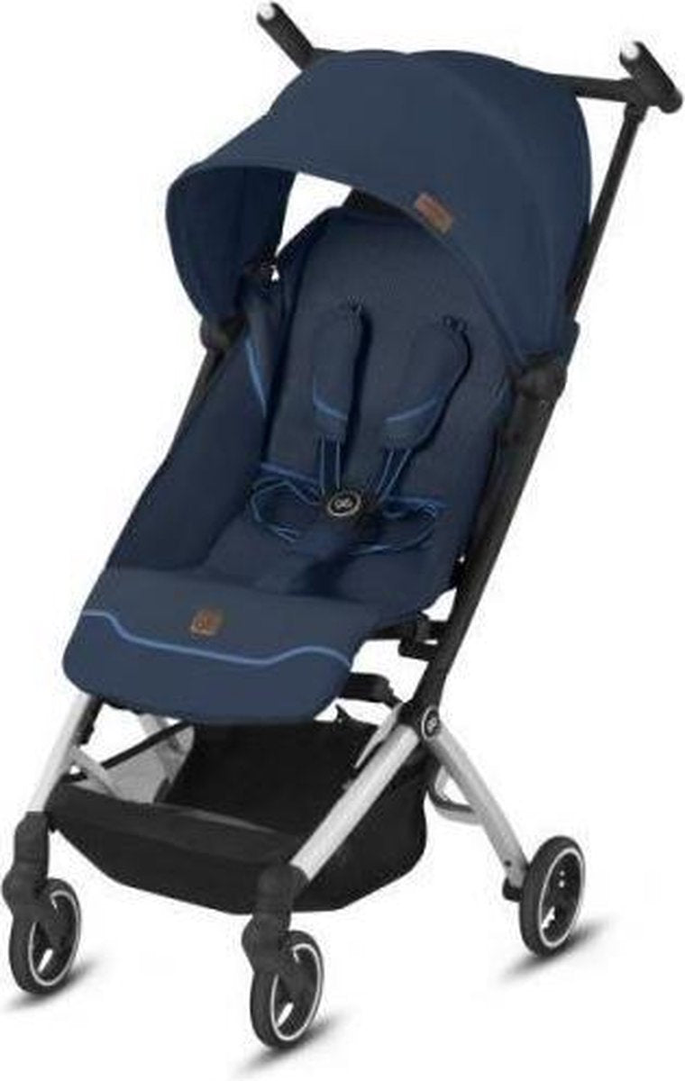 GB Pockit Gold Stroller + All City Night - Blauw
