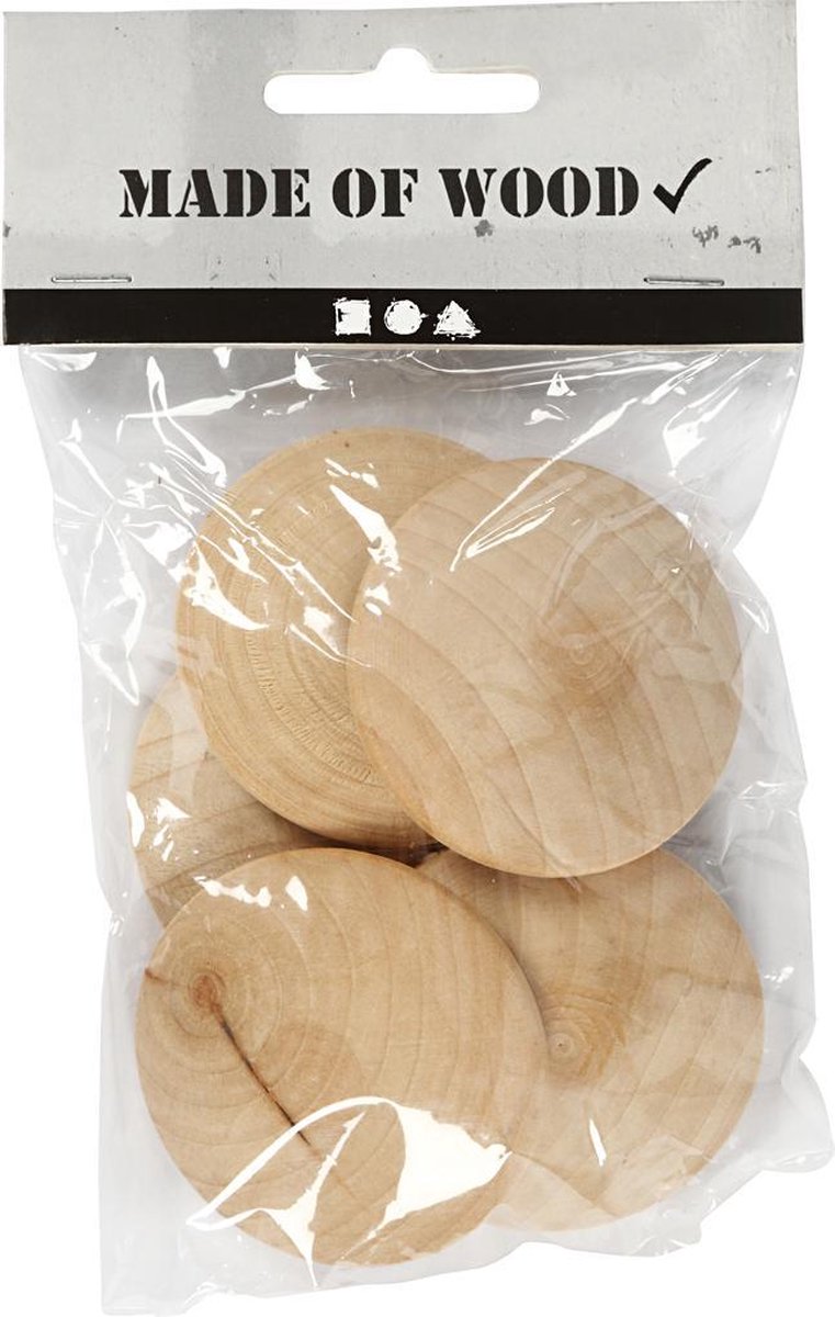 Wooden buttons. 50 mm. china berry. 5 pc