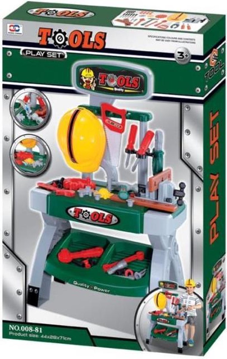 Werkbank met Helm + Acc - 44x28x71cm