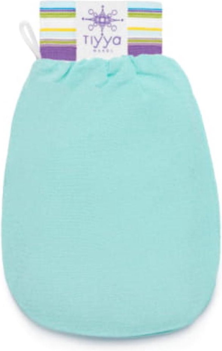Tiyya Maroc - Scrubhandschoen - Mint - Scrubwashand - Dode huidcellen verwijderen - Hammam Glove - Kessa - Kese- Scrubben