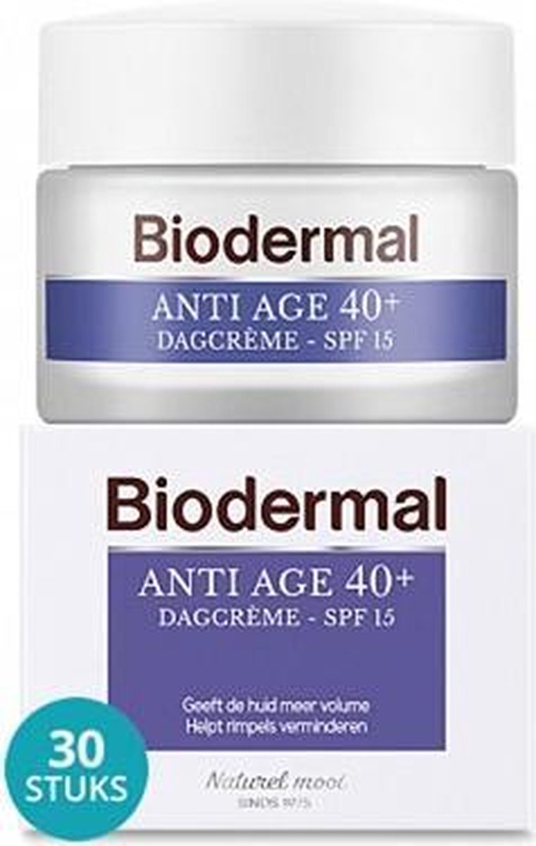 Biodermal Dagcreme Anti Aging 40+ Anti Rimpel Creme Huidveroudering Rimpels Voorkomen Voordeelverpak