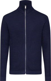 !Solid gebreid vest shad Donkerblauw-S