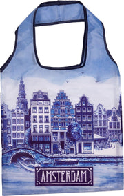 Matix - Delftsblauw opvouw tasje - Thema Amsterdam