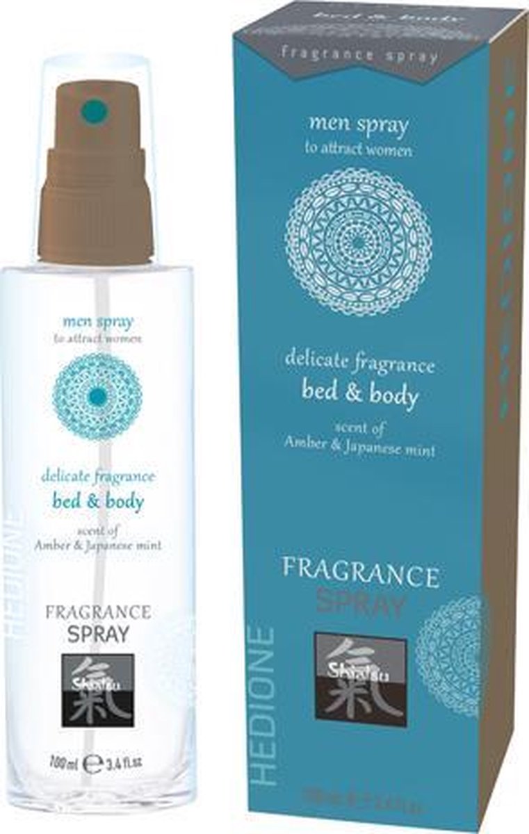 Feromonen Bed & Body Spray Voor Mannen - Amber & Japanse Mint - Drogist - Voor Hem