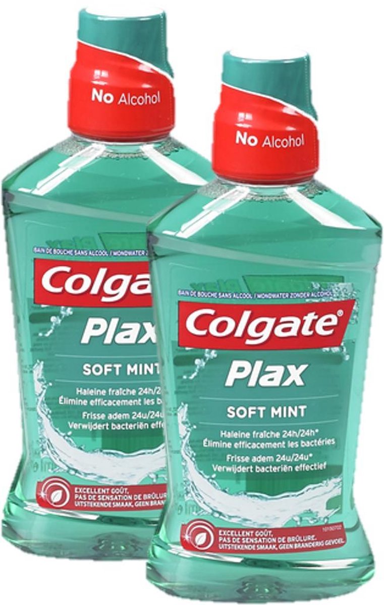Colgate Plax Soft Mint - Mondwater - 2 x 500 ml