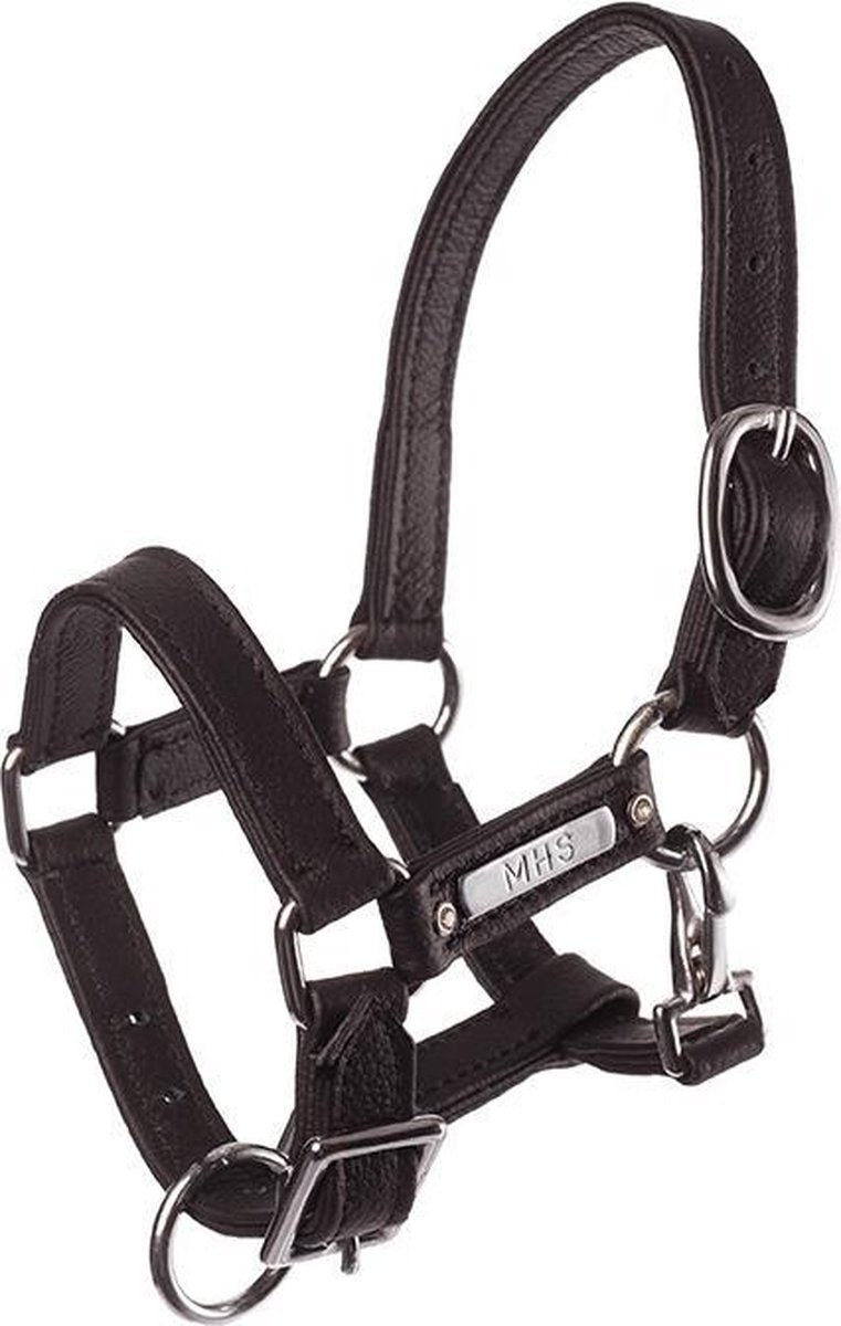 MHS Leren Halster Soft Baby Zwart