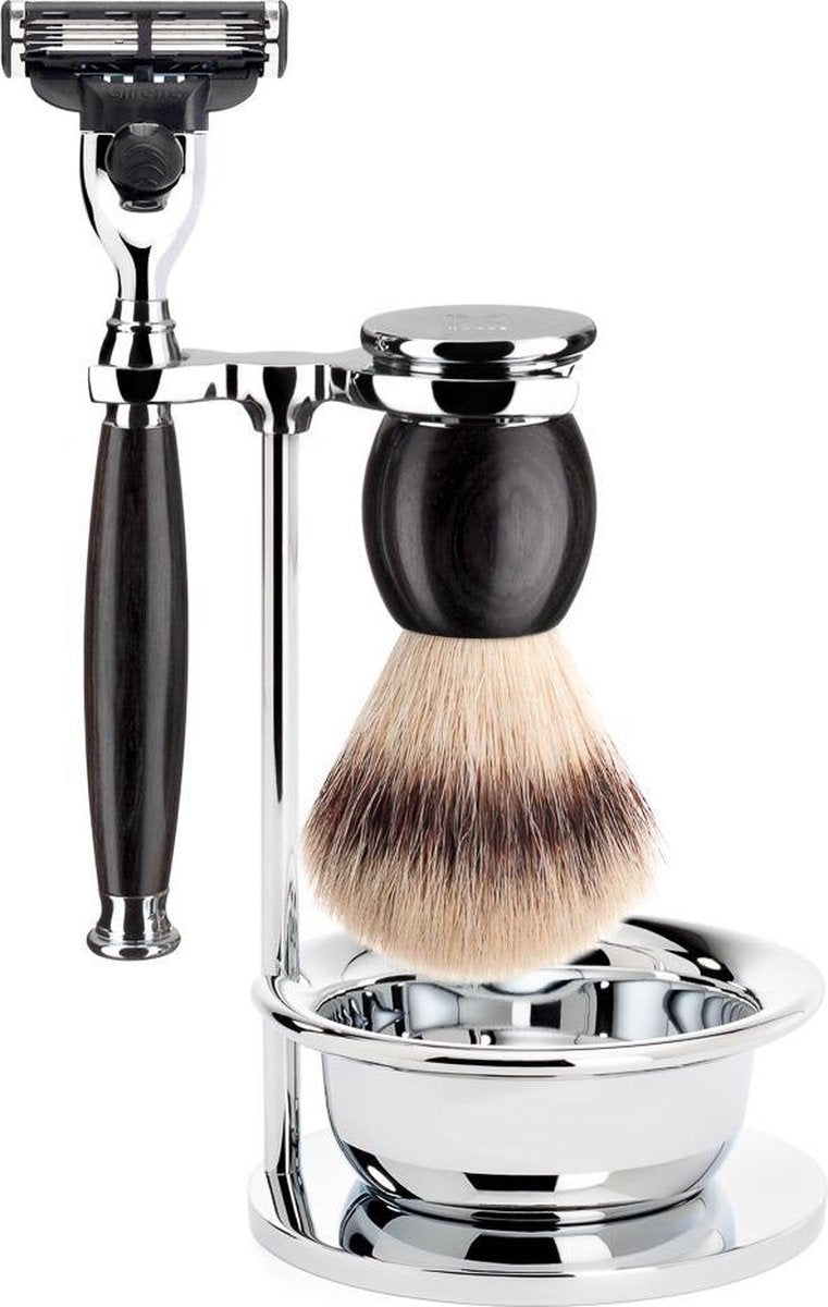 Scheerset Sophist Mach3 Silvertip Fibre