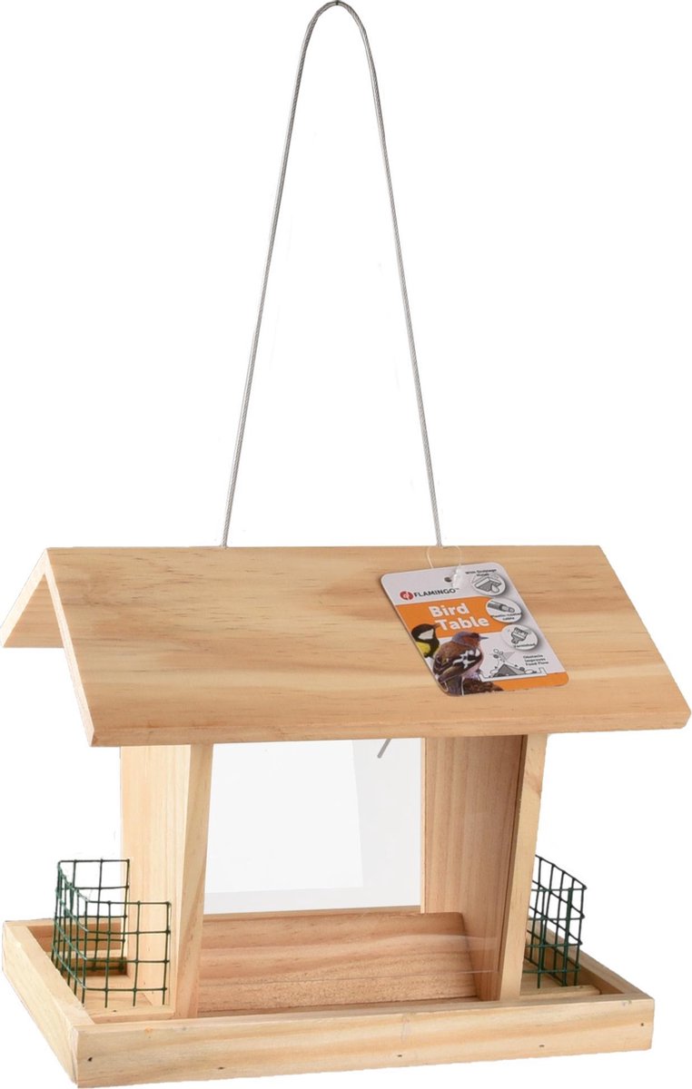 Flamingo Voedersilo mado vernis - hanger 26x20x21cm