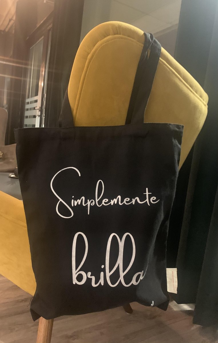 Katoenen tas met Spaanse tekst " Simplemente brilla"