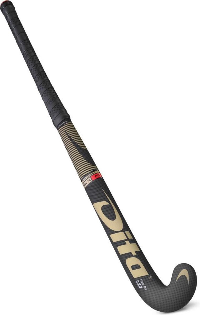 DITA FiberTec C20 J-Shape Indoor Hockeystick Unisex - Goud/zwart