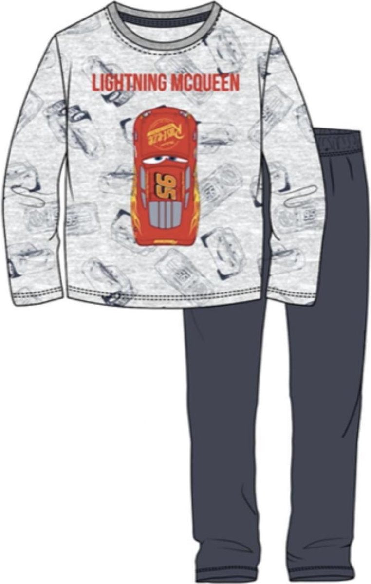 Cars lightning McQueen pyjama - grijs - blauw - Maat 98 / 3 jaar