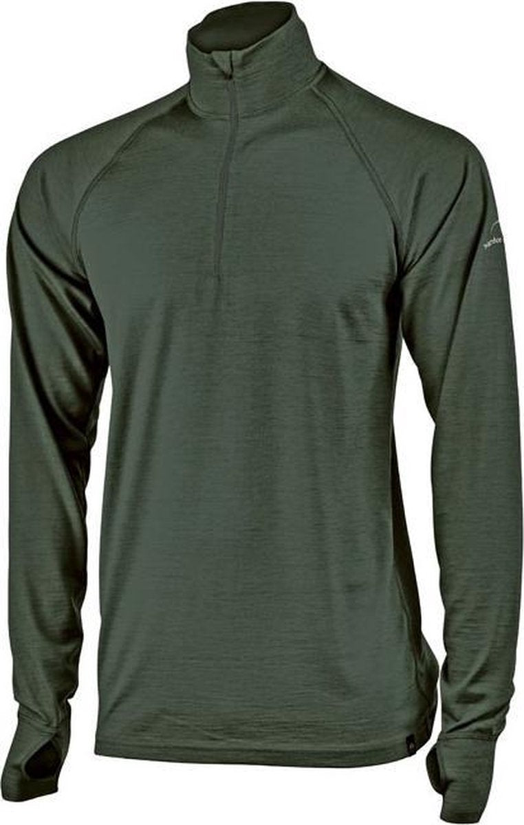 Ivanhoe Longsleeve Felix Heren Merinowol Donkergroen Maat S