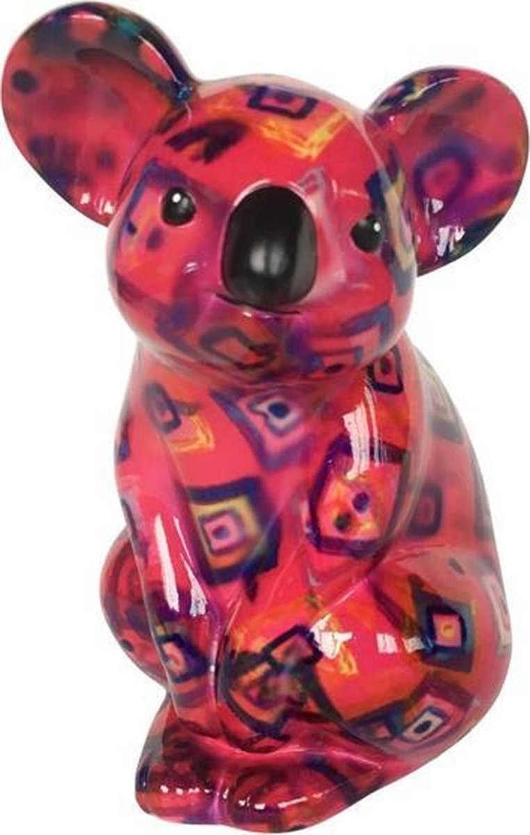 Pomme Pidou Koala Claire Spaarpot - Rood met Vierkantjes