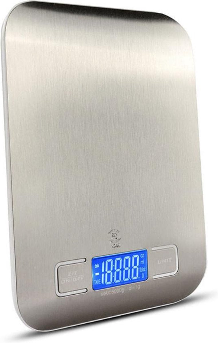 Roga Keukenweegschaal - Weegschaal Keuken - 5kg - Weegschaal - Keukenweegschaal