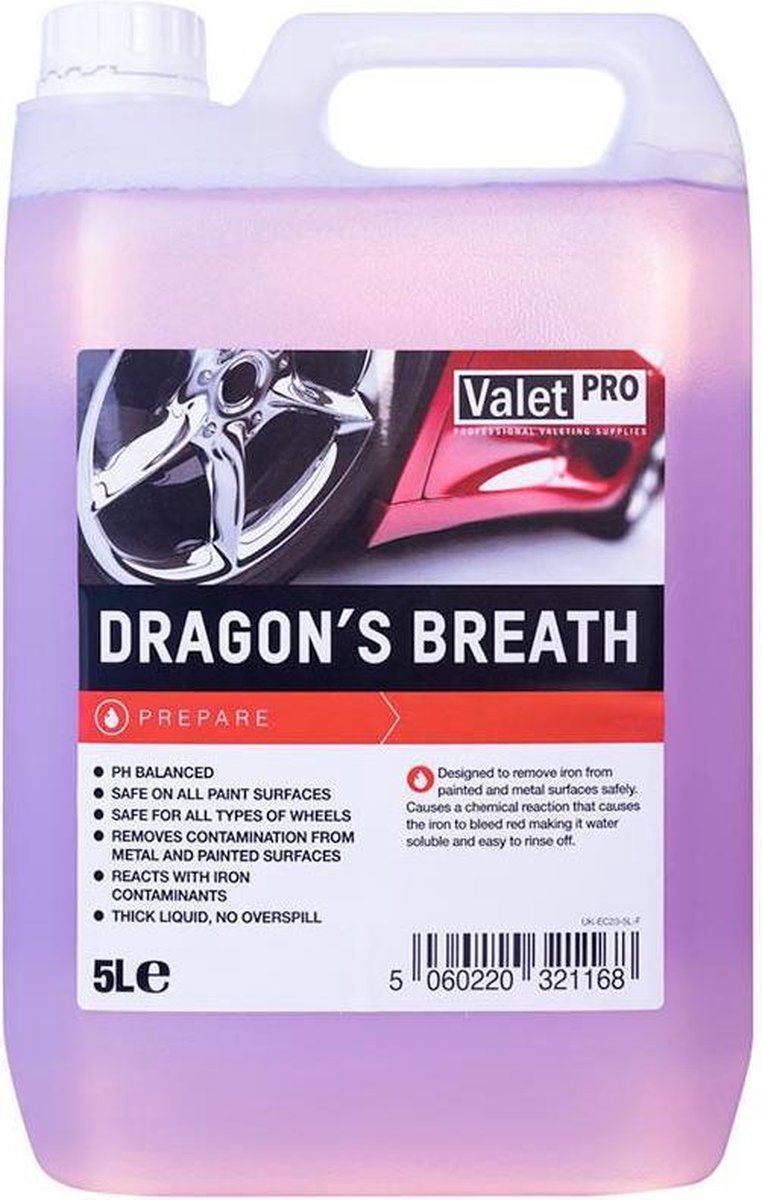 ValetPro - Dragon's Breath - Velgenreiniger - Kleurindicator - Wheelcleaner - Vliegroest