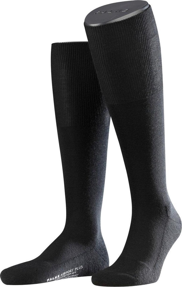 FALKE Airport Plus Kniekous Heren 15403 - Zwart 3000 black Heren - 39-40