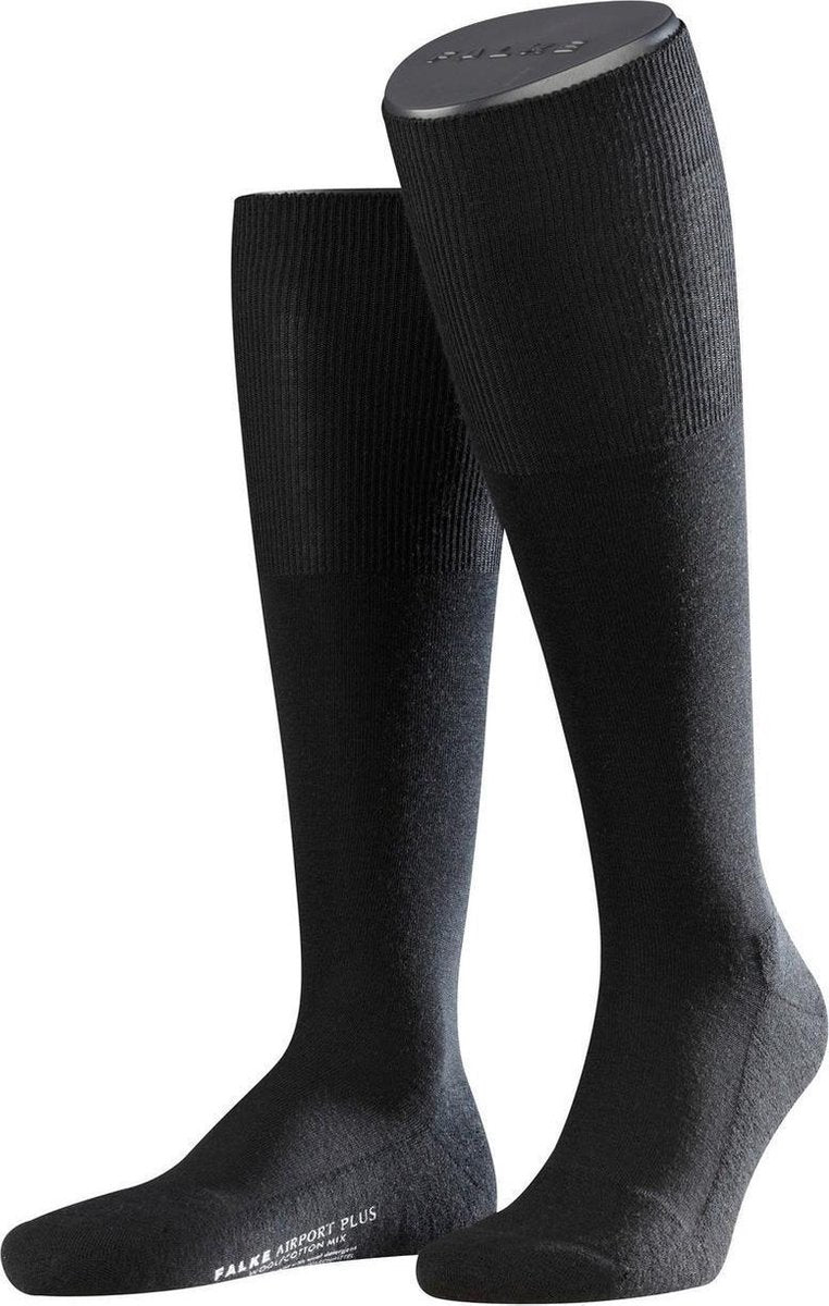 FALKE Airport Plus Kniekous Heren 15403 - Zwart 3000 black Heren - 43-44