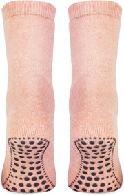 Topsocks huissokken met antislip noppen kleur: zalm maat: 35-38