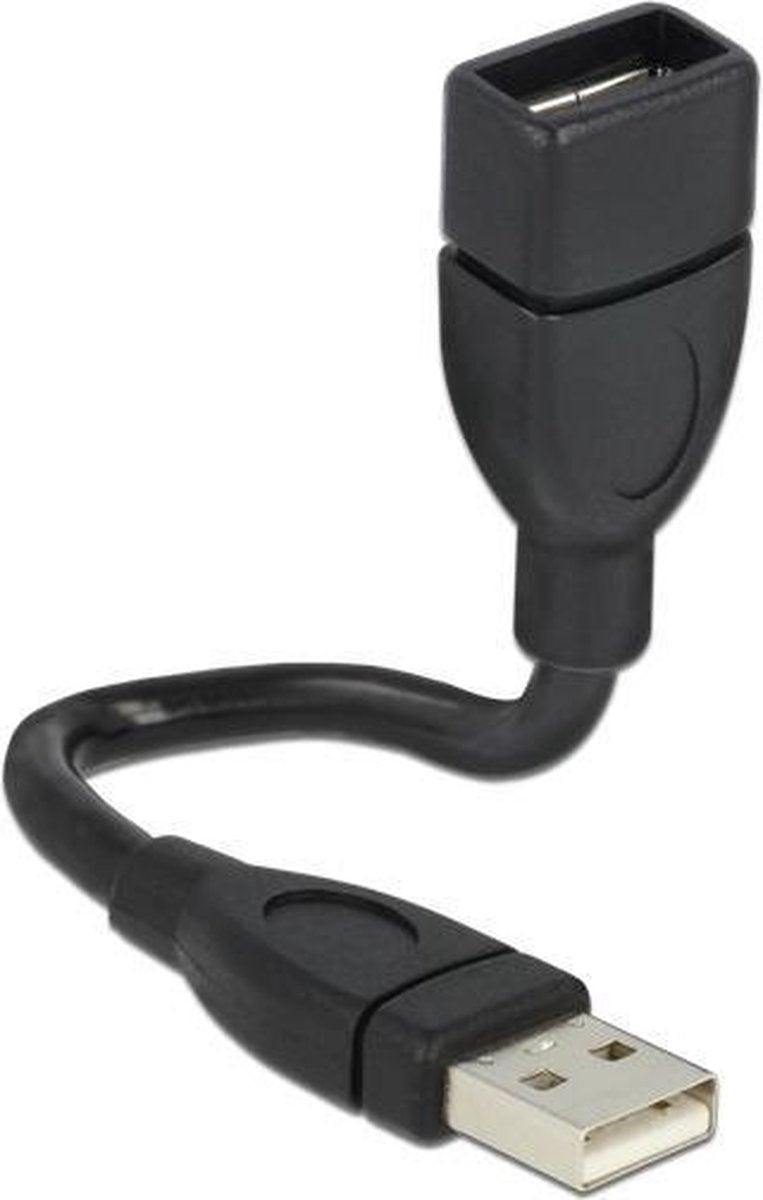 USB Verl. Delock A - A St/Bu 0.15m ShapeCable zw