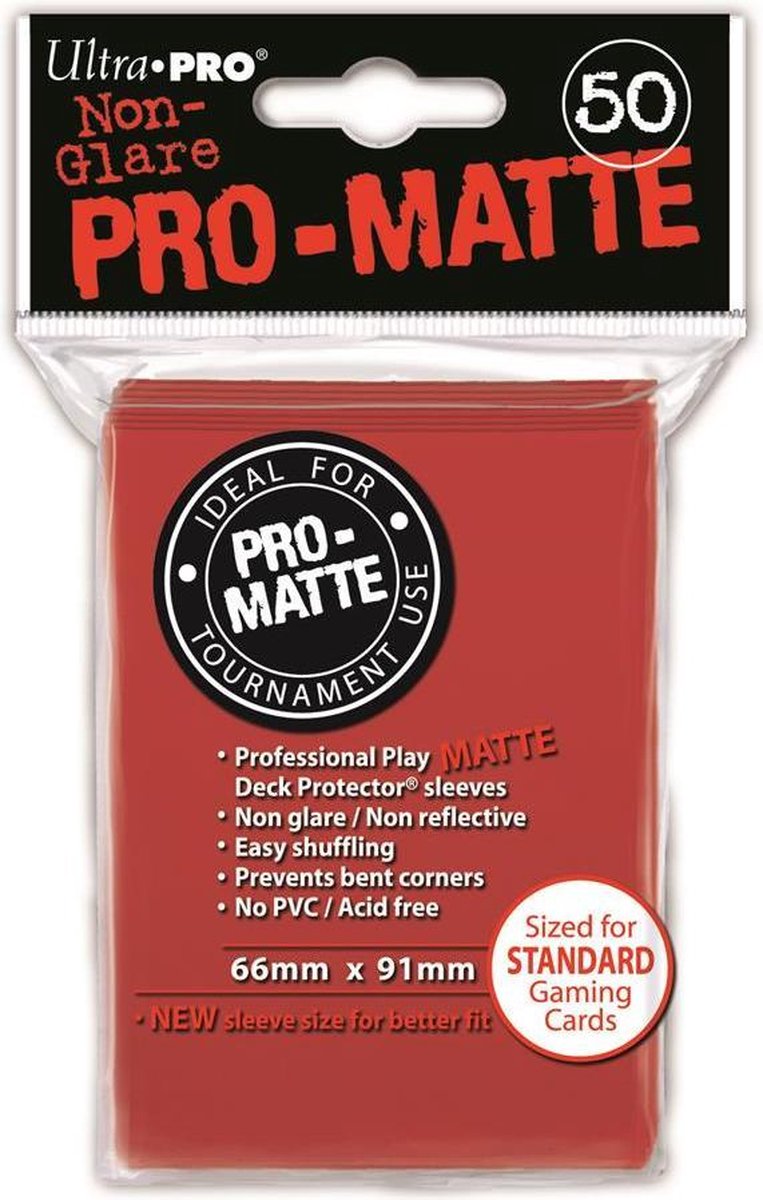 Speelgoed | Kaartspel - Sleeves Pro-Matte Red D12