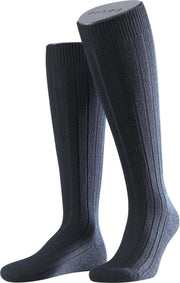 FALKE Teppich Im Schuh Heren Kniekous 15410 - Blauw 6370 dark navy Heren - 45-46