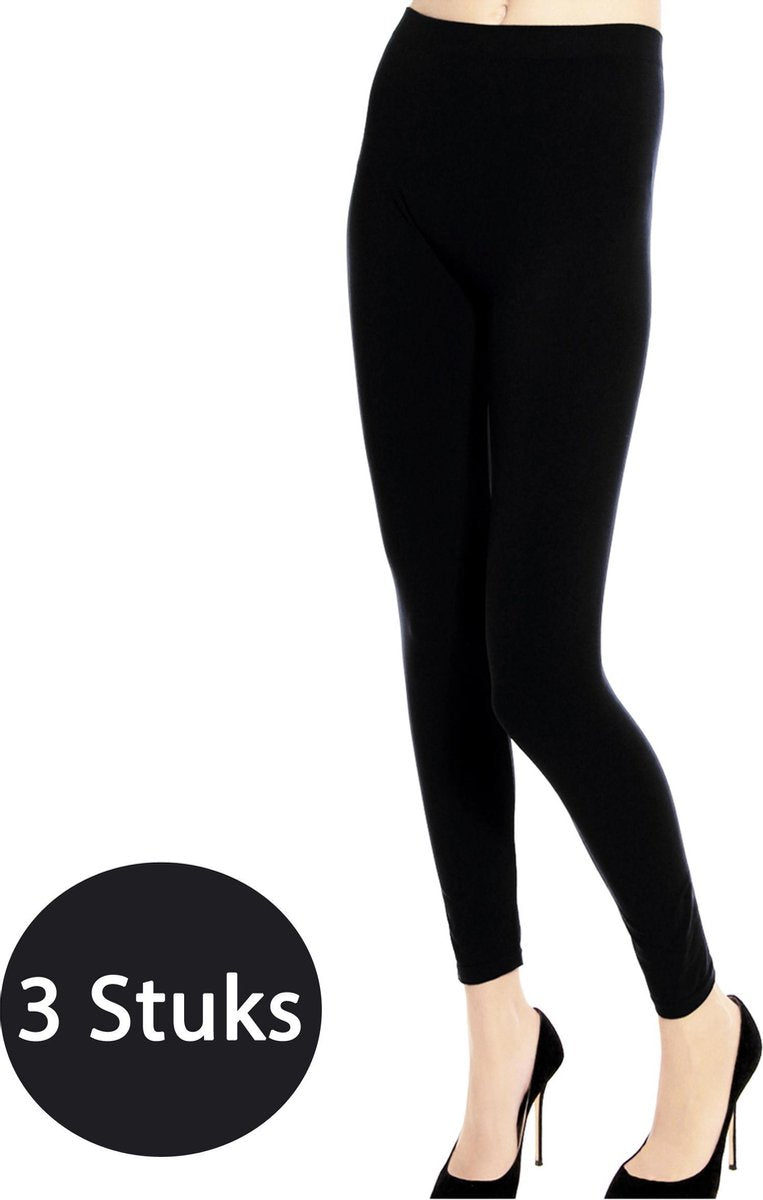 Cavallini 100 Denier Dames Legging 3Pack Zwart - Maat M/L