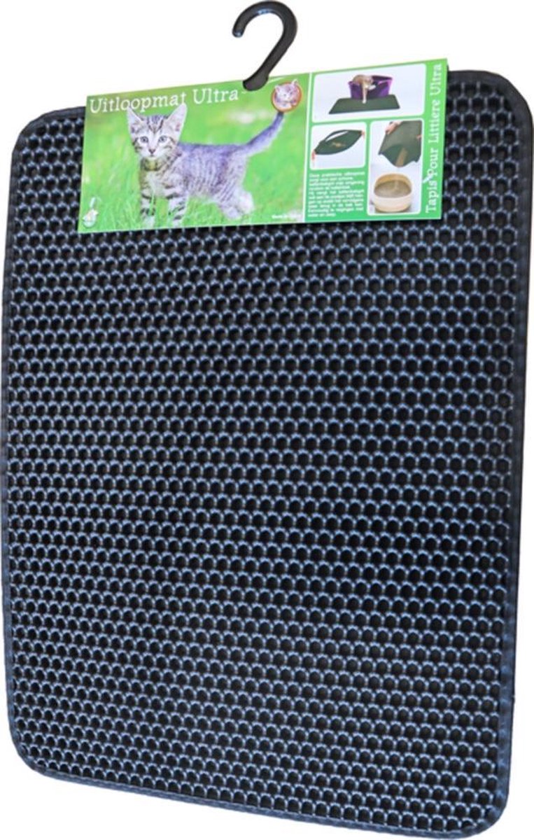 Dubbellaagse Kattenbak Mat met Opvangzak voor Kattengrint - 50x40 cm