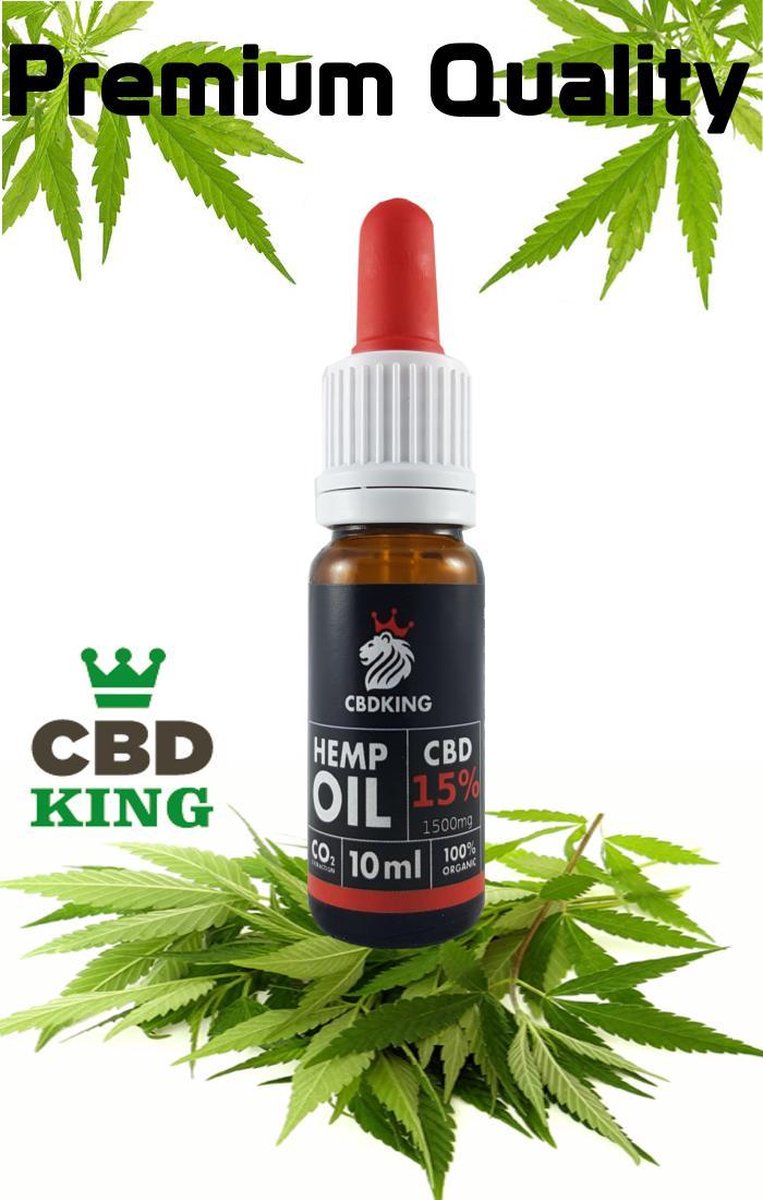 CBD olie - Hemp Oil 15% - 15 procent -  2 de voor de helft