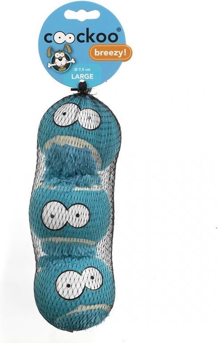 Coockoo Tennisball breezy large 3pcs Blauw 7