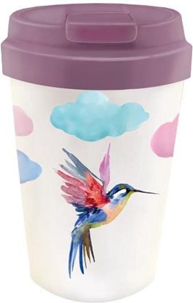 PLA/plant bioloco beker to go 350ml - Kolibrie