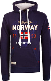 Geographical Norway Hoodie Heren Sweatshirt Blauw Guitre - XXL