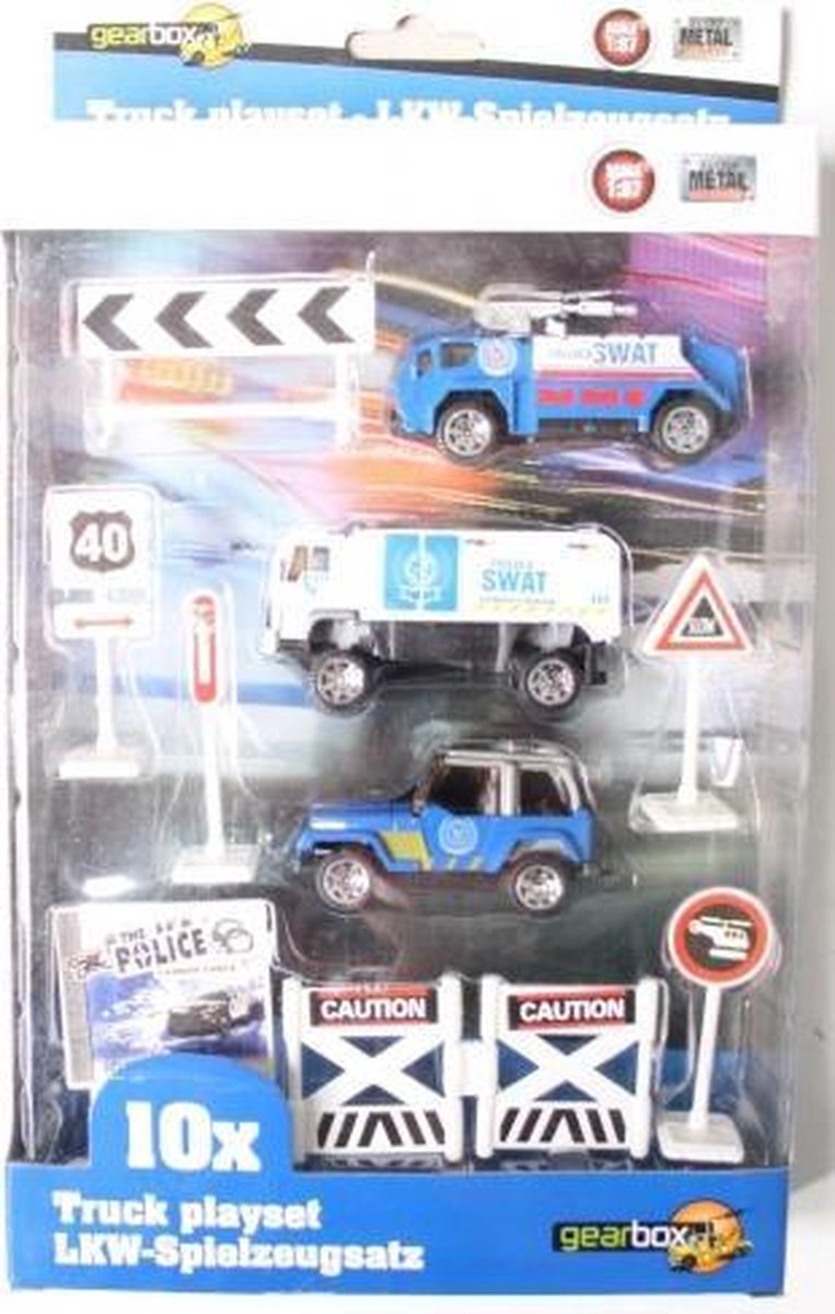Gearbox Truck speelset politie (1) 10 stuks