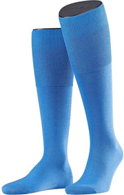 FALKE Airport Heren Kniekous 15435 - Blauw 6326 linen Heren - 47-48