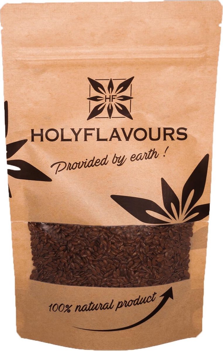 Lijnzaad Heel - 100 gram - Holyflavours -  Biologisch gecertificeerd