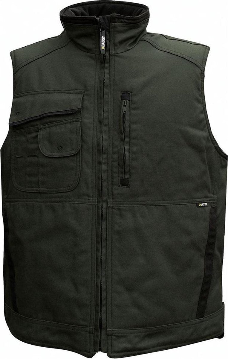Dassy Wayne Canvas bodywarmer DNA Groen/Zwart maat XL