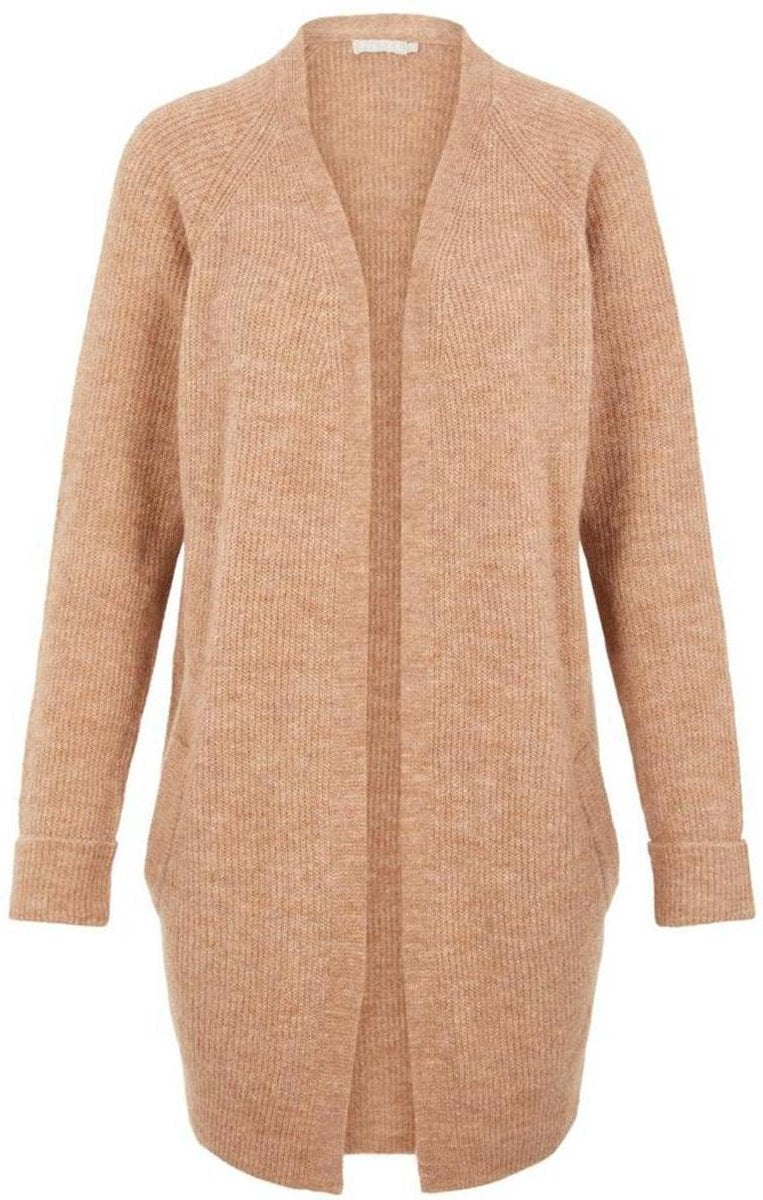 Pcellen Ls Long Knit Cardigan Noos 17098266 Natural
